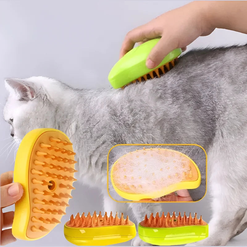 Dog Cat Steamy Brush Steam Brush Electric Sprayer for Massage Pet Grooming Tool Shedding 3 in 1 Electric Sprays Massage Combs