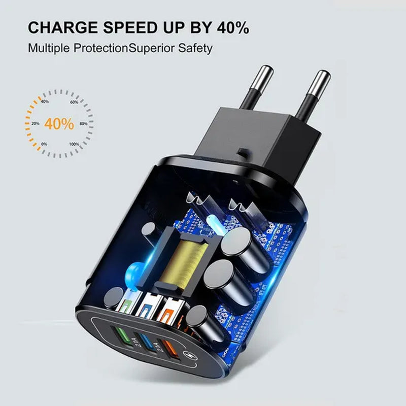 Universal USB Fast Charger for Mobile Phones and Tablets